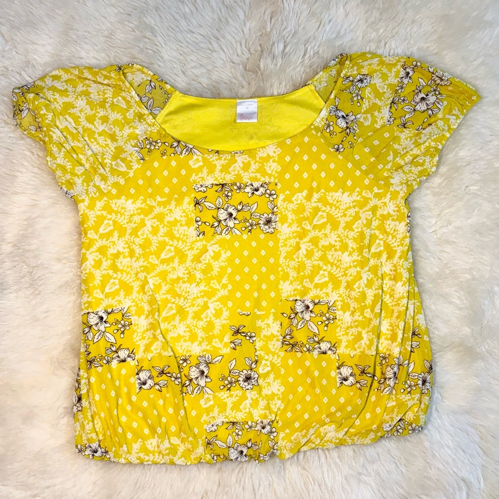 Yellow Floral Women's Top